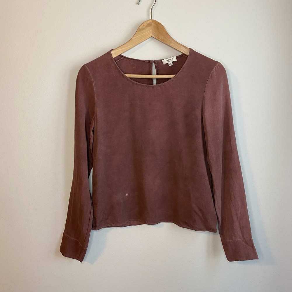 Aritzia | Wilfred Silk L/S Blouse Size XXS